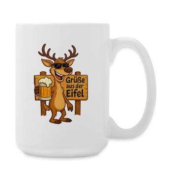 T-shirt Eifel Wanderlust Nature Montagnes Aventure en plein air - Grande tasse 440 ml - blanc - Droite