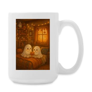 Cute Halloween Ghosts - Large Mug 440 ml - white - Right
