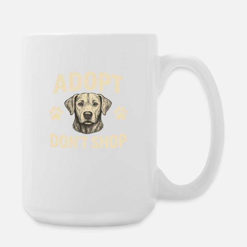 Hund Adoption Motiv Design - Große Tasse 440 ml - Weiß