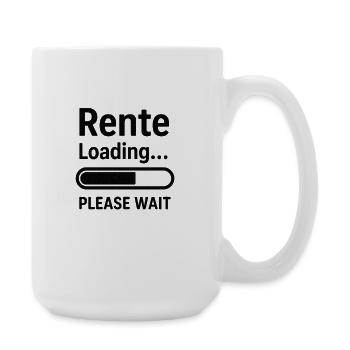Funny pension saying with progress bar - Large Mug 440 ml - white - Right