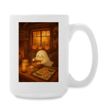 Fantôme Automne Cosy Halloween - Grande tasse 440 ml - blanc - Droite