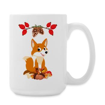 Fuchs  - Große Tasse 440 ml - Weiß - Rechts