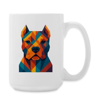 Hund | Hundekopf Print / Druck / Design - Große Tasse 440 ml - Weiß - Rechts