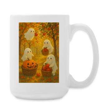 Halloween Ghost Harvest - Large Mug 440 ml - white - Right