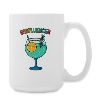 GinInfluencer Cocktail Illustration Gin - Large Mug 440 ml - white - Right