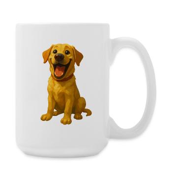 Labrador rieur – Motif de chien drôle - Grande tasse 440 ml - blanc - Droite