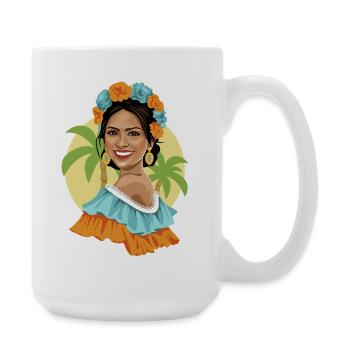 Kolumbien Vibra - Große Tasse 440 ml - Weiß - Rechts