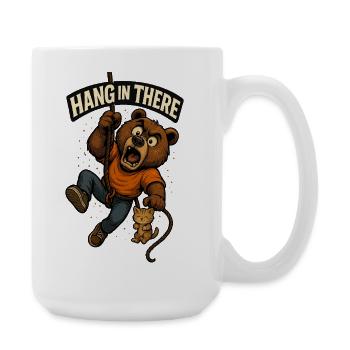 Halten Sie durch Bärenabenteuer - Große Tasse 440 ml - Weiß - Rechts