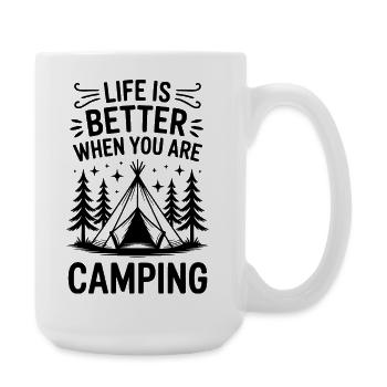 Camping Outdore Saying Camper - Große Tasse 440 ml - Weiß - Rechts