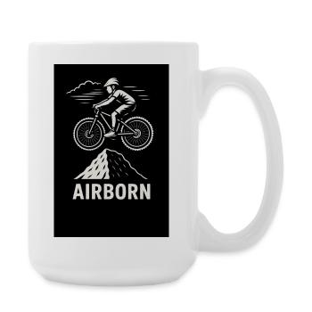 Airborn MTB Peak Jump - Große Tasse 440 ml - Weiß - Rechts