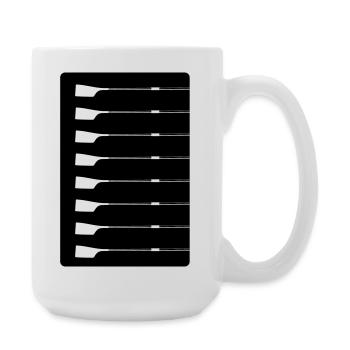 Aft Rudder – Silhouette - Large Mug 440 ml - white - Right