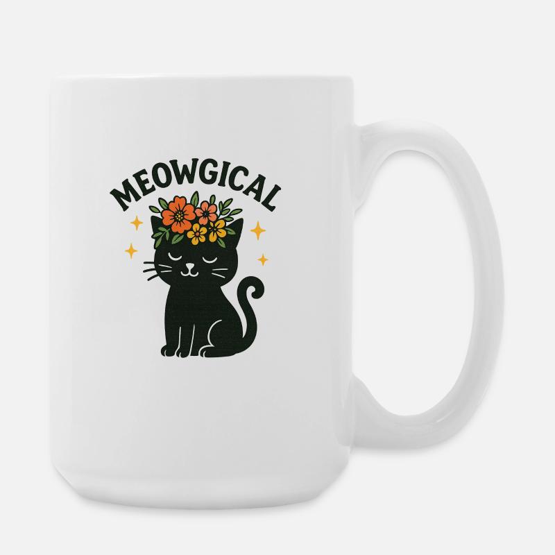 Conception de chat mignon magique - Meowgical - Grande tasse 440 ml - blanc