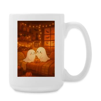 Cute halloween ghosts cozy - Large Mug 440 ml - white - Right