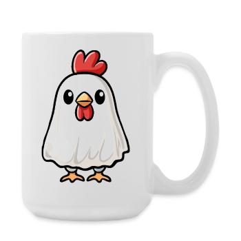 Rooster Halloween Ghost - Large Mug 440 ml - white - Right