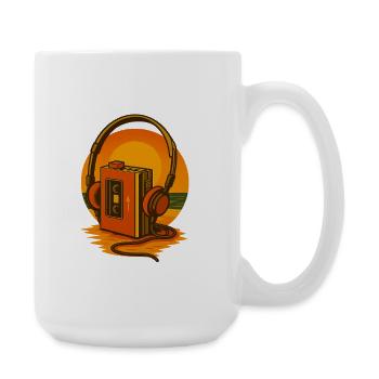 Sunset Cassette Headphones - Large Mug 440 ml - white - Right