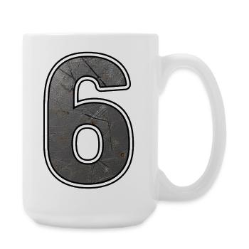 Six Metal Texture - Large Mug 440 ml - white - Right