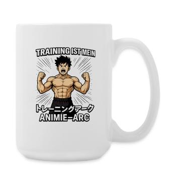 Training Is My Anime Arc - Large Mug 440 ml - white - Right