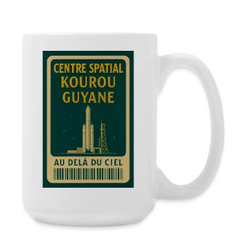 Kourou Space Center French Guiana - Large Mug 440 ml - white - Right