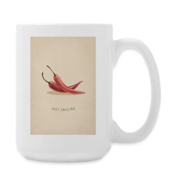 Chili Chill Motiv - Große Tasse 440 ml - Weiß - Rechts