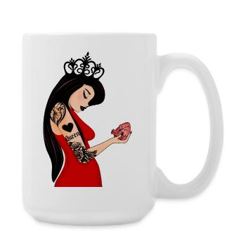 Punk Heart Lady - Large Mug 440 ml - white - Right