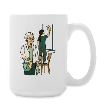 Oma Karin - Große Tasse 440 ml - Weiß - Rechts