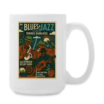 Blues et Jazz des Terres Oubliées - Grande tasse 440 ml - blanc - Droite