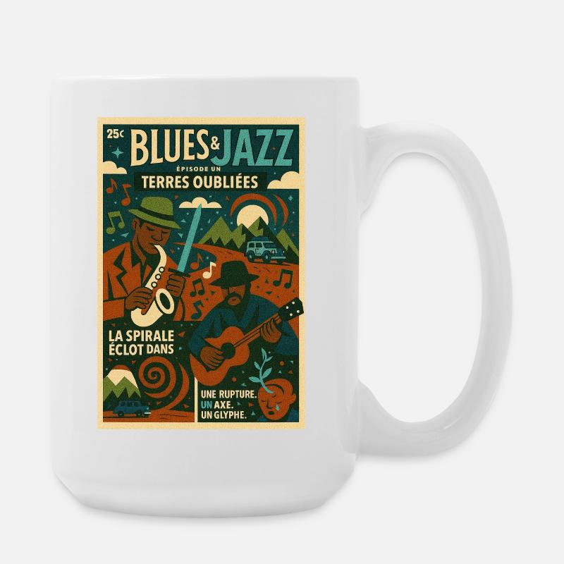 Blues und Jazz der Vergessenen Länder - Große Tasse 440 ml - Weiß