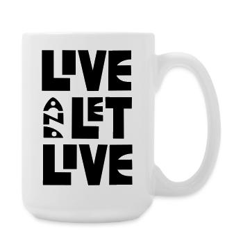 Live and let live by Cean - Large Mug 440 ml - white - Right