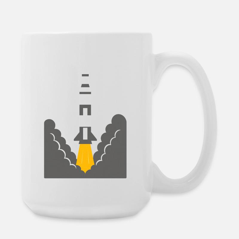 Lancement de fusée - Grande tasse 440 ml - blanc