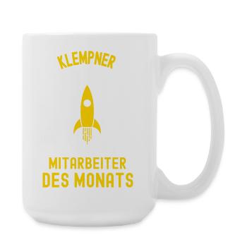 Klempner Mitarbeiter des Monats Klempnerei Kollege - Große Tasse 440 ml - Weiß - Rechts