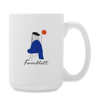 Form Silhouette Blue - Large Mug 440 ml - white - Right