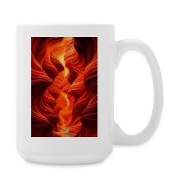 One Hundred Magic Places - Antelope Canyon, USA - Große Tasse 440 ml - Weiß - Rechts
