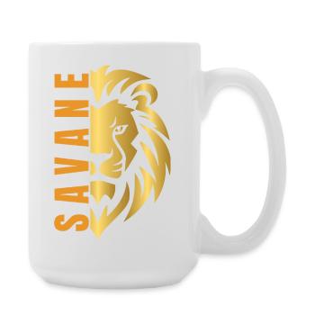 Lion doré  - Grande tasse 440 ml - blanc - Droite