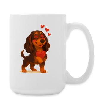 Cocker Spaniel amoureux - Grande tasse 440 ml - blanc - Droite
