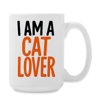 Neon Cat Lover - Large Mug 440 ml - white - Right