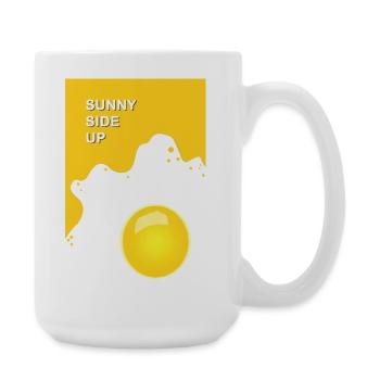 Sunny Side Up – Gute Laune zum Frühstück - Große Tasse 440 ml - Weiß - Rechts