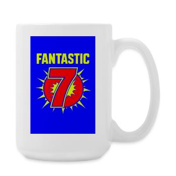Fantastische 7 Retro-Serien - Große Tasse 440 ml - Weiß - Rechts