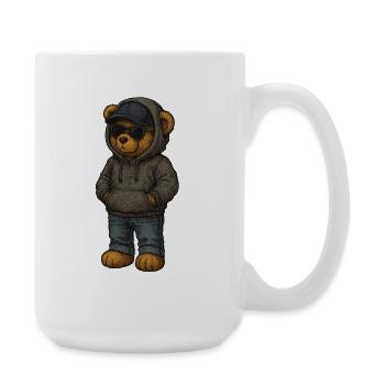 Sweat à capuche urbain Bear - Grande tasse 440 ml - blanc - Droite
