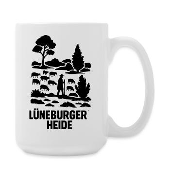 Lüneburger Heide Schäfer Heidschnucken Idylle - Große Tasse 440 ml - Weiß - Rechts