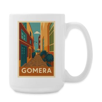 Gomera Insel Street Poster - Große Tasse 440 ml - Weiß - Rechts