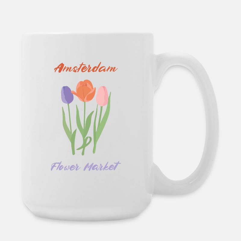 Amsterdam Tulips - Large Mug 440 ml - white