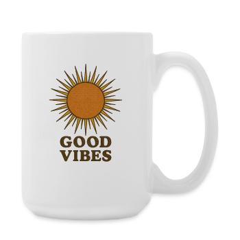 Strahlende Sonne - Gute Stimmung - Große Tasse 440 ml - Weiß - Rechts