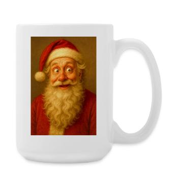 Merry Christmas - Crazy Santa Claus - Large Mug 440 ml - white - Right