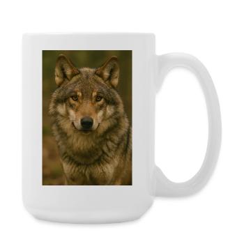 Animal, wolf - Large Mug 440 ml - white - Right