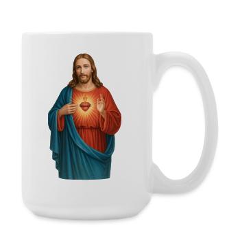 Illustration des rayons lumineux du Sacré-Cœur - Grande tasse 440 ml - blanc - Droite