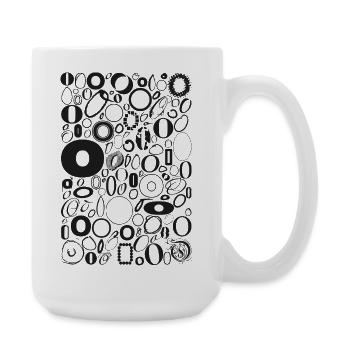 Typo O - Conception de lettres pour les amateurs de polices de caractères - Grande tasse 440 ml - blanc - Droite