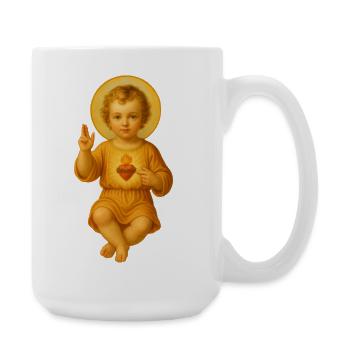 Young Sacred Heart Motif - Large Mug 440 ml - white - Right