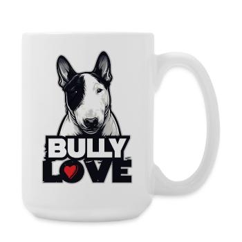 BULLY LOVE – Bullterrier Design  - Große Tasse 440 ml - Weiß - Rechts