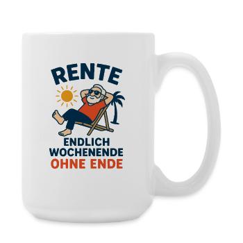Retirement - finally weekend without end - Large Mug 440 ml - white - Right