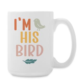 Oiseau Sur Bras Tiktok Tendance Im Son Oiseau - Grande tasse 440 ml - blanc - Droite